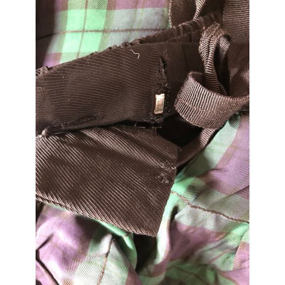 Tommy Hilfiger Pants Preppy Tartan Plaid Check Wide Leg Trousers Navy & Green XL - Picture 11 of 12